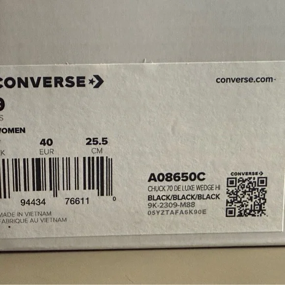 New Women’s Converse x Martine Ali Chuck 70 De Luxe DeLuxe Wedge A08650C Size W9 - Picture 11 of 11